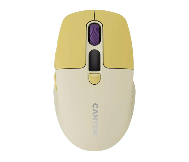 CANYON Mysz bezprzewodowa MW-26 LCD Cicha Dwa Tryby Żóta CNS-CMSW26Y - 1348455 - zdjęcie